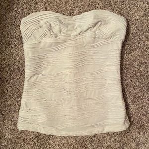 Poetry women’s cream strapless top size S